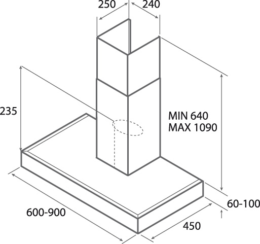 Вытяжка JET AIR POLA P 90 INX
