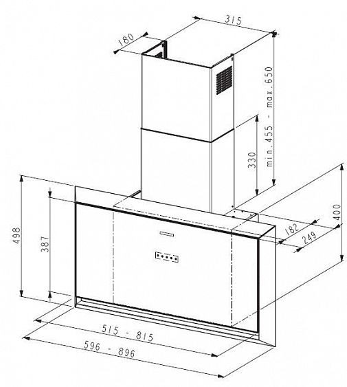 Вытяжка Faber TWICE ARIES X/BK MATT A60 купить с доставкой по Москве и Московской области в интернет-магазине ТехноВегас