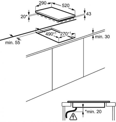 Поверхность ELECTROLUX ehh 3920 bok