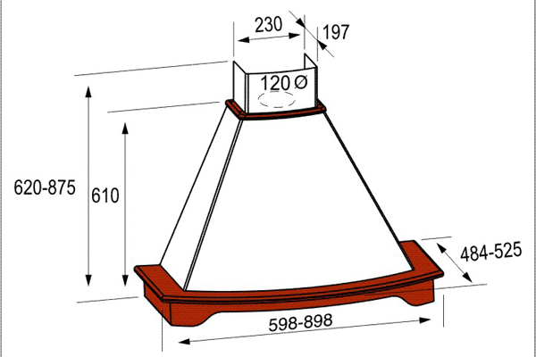 Вытяжка JET AIR DENVER WH/A/60 NOCE купить с доставкой по Москве и Московской области в интернет-магазине ТехноВегас