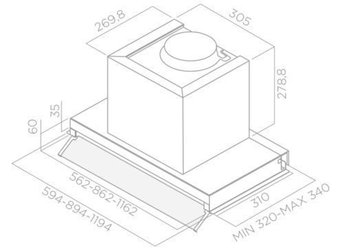 Вытяжка Elica BOXIN PLUS IXGL/A/120 (PRF0097797A) купить с доставкой по Москве и Московской области в интернет-магазине ТехноВегас