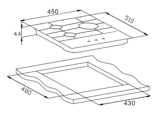 Газовая панель WEISSGAUFF HGG 451 BFh