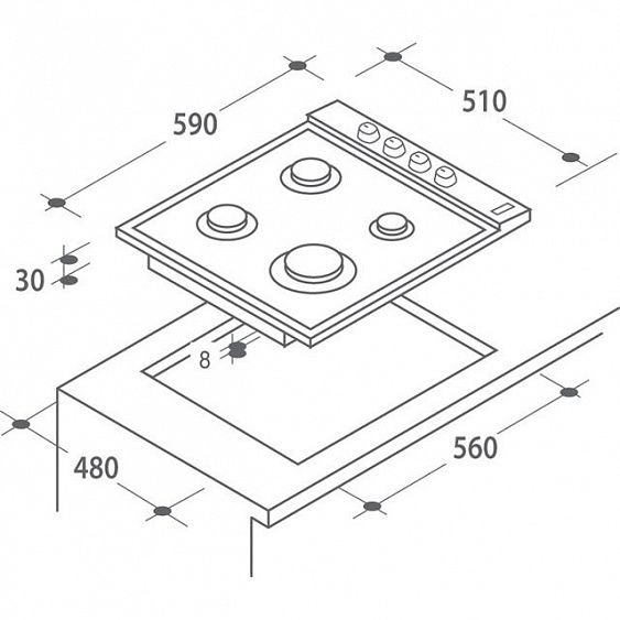 Варочная панель ELECTROLUX EGH96333BX купить с доставкой по Москве и Московской области в интернет-магазине ТехноВегас