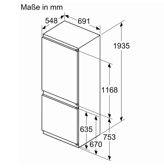 Встраиваемый холодильник Bosch KBN96NSE0 купить с доставкой по Москве и Московской области в интернет-магазине ТехноВегас