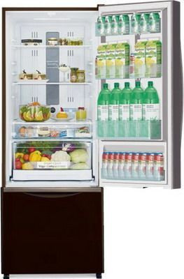 Холодильник HITACHI R-B 572 PU7 GBW коричневое стекло купить с доставкой по Москве и Московской области в интернет-магазине ТехноВегас