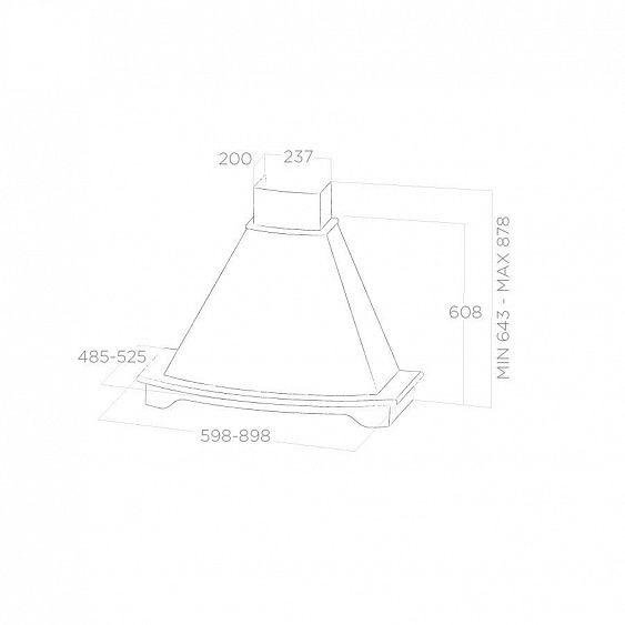 Вытяжка ELICA CORALINE WH/A/90 FRASSINO (PRF0157826)