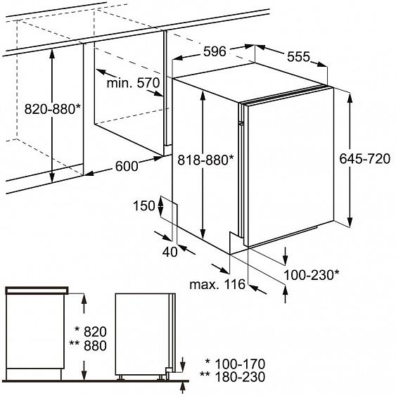Посудомоечная машина встраиваемая полноразмерная ELECTROLUX esl 6810 ra купить с доставкой по Москве и Московской области в интернет-магазине ТехноВегас