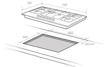Варочная панель MIDEA MG7560TGW