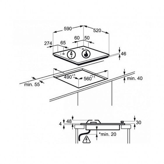Поверхность ELECTROLUX GPE 363 RBK купить с доставкой по Москве и Московской области в интернет-магазине ТехноВегас