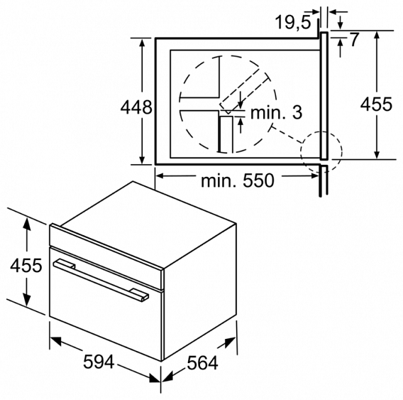 Микроволновая печь BOSCH COA565GB0 купить с доставкой по Москве и Московской области в интернет-магазине ТехноВегас