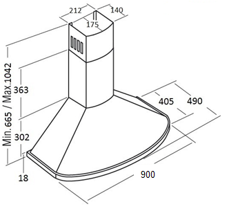 Вытяжка KUPPERSBERG BONA 90 C Bronze