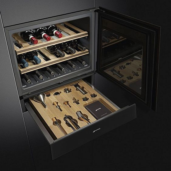 Встраиваемый винный шкаф SMEG CVI118RWN2 купить с доставкой по Москве и Московской области в интернет-магазине ТехноВегас
