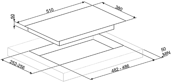 Газовая варочная панель Smeg PV631CNX