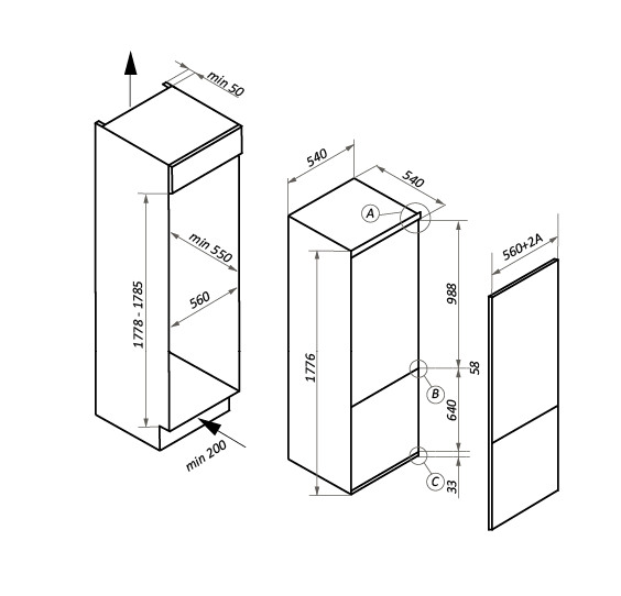 Встраиваемый холодильник MAUNFELD MBF177NFFW купить с доставкой по Москве и Московской области в интернет-магазине ТехноВегас