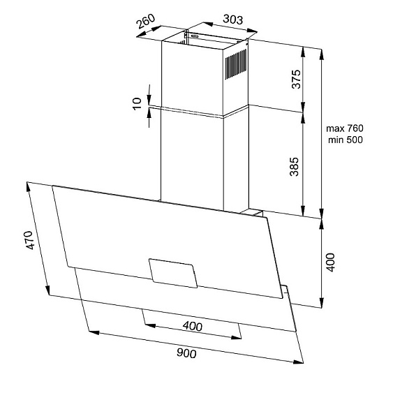 ВЫТЯЖКА KORTING KHC 96373 BXGN купить с доставкой по Москве и Московской области в интернет-магазине ТехноВегас