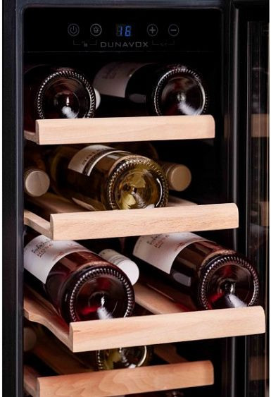 Винный шкаф DUNAVOX DX-19.58BK/DP купить с доставкой по Москве и Московской области в интернет-магазине ТехноВегас