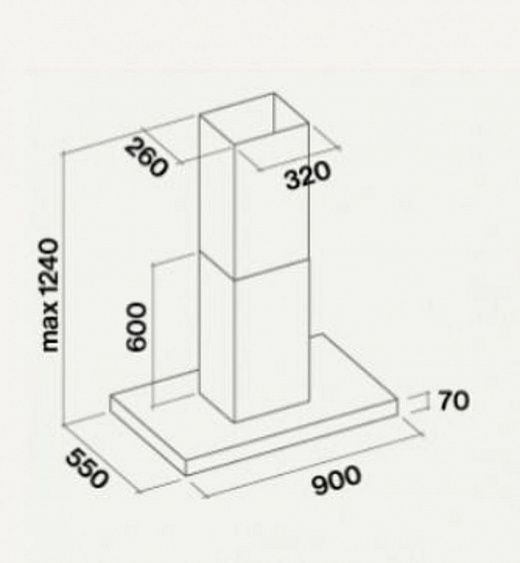 Вытяжка FALMEC PLANE IS BLACK 90 чёрная эмаль(CPCI90.E2P2#ZZZN491F) купить с доставкой по Москве и Московской области в интернет-магазине ТехноВегас