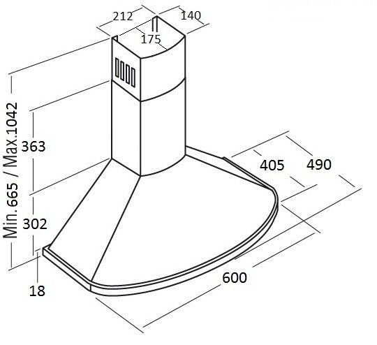 Вытяжка KUPPERSBERG BONA 60 C Bronze