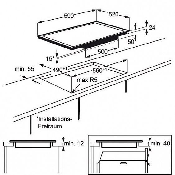 Поверхность AEG hk568332fg купить с доставкой по Москве и Московской области в интернет-магазине ТехноВегас
