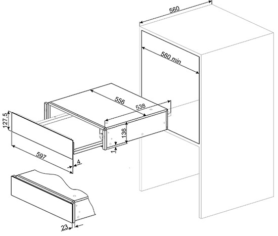 Шкаф для подогрева посуды SMEG CTP1015