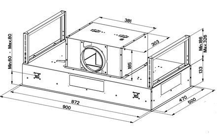 Встраиваемая вытяжка FABER ONYX-C BK GLASS/X A90 350.0543.436 купить с доставкой по Москве и Московской области в интернет-магазине ТехноВегас