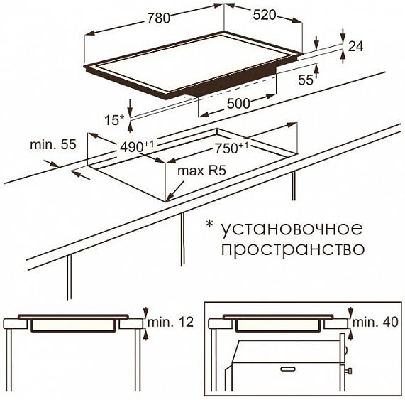 Поверхность AEG hk 588440 fg
