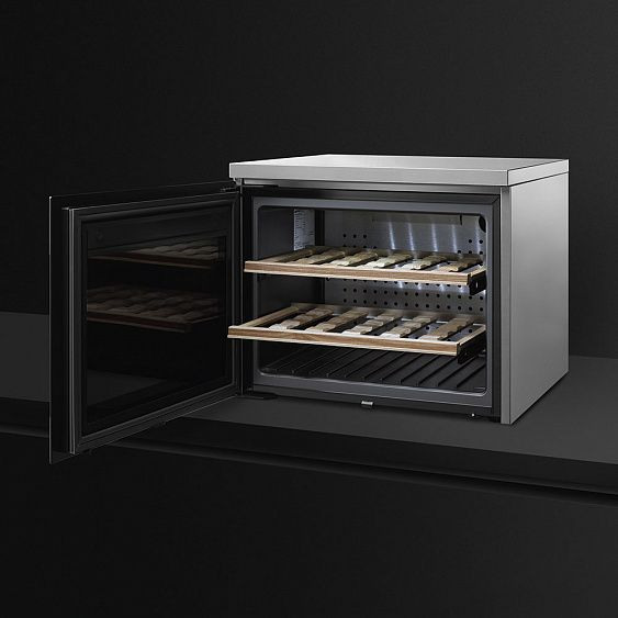 Встраиваемый винный шкаф SMEG CVF318XS купить с доставкой по Москве и Московской области в интернет-магазине ТехноВегас
