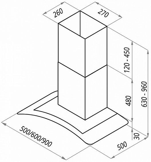 Вытяжка MAUNFELD ANCONA PLUS 60 (C) нержавейка/тёмное стекло купить с доставкой по Москве и Московской области в интернет-магазине ТехноВегас