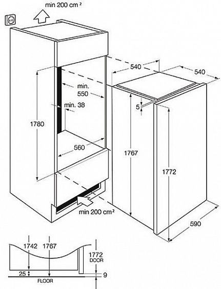 Винный шкаф ELECTROLUX erw 3313 aox