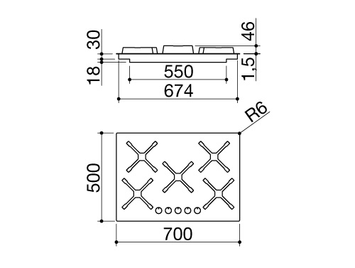 Варочная поверхность BARAZZA 1PSPF75