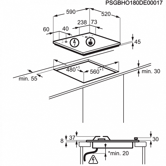 Варочная панель Electrolux GPE 363LK