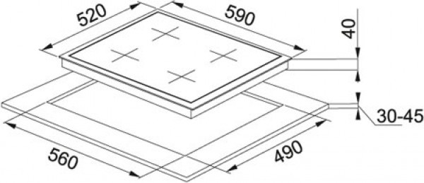Варочная панель FRANKE 106.0253.138 FRANKE FHGL 604 4G TC BK C, черное стекло