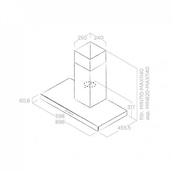 Вытяжка Elica ADELE BLIX/A/90