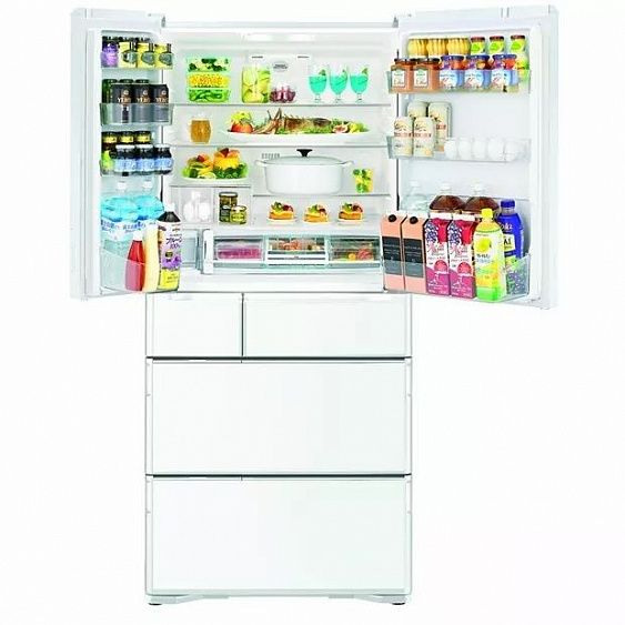 Холодильник  HITACHI R-G630GU XW (Crystal White) купить с доставкой по Москве и Московской области в интернет-магазине ТехноВегас