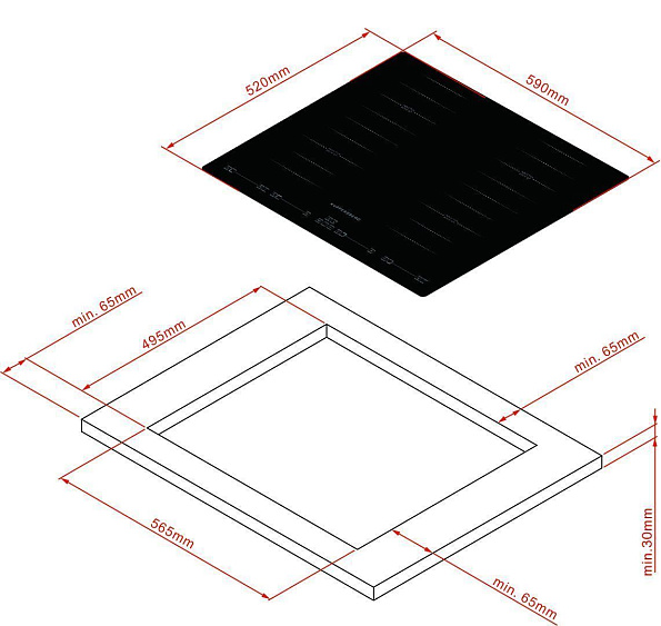 Индукционная панель Kuppersberg ICS 645 F