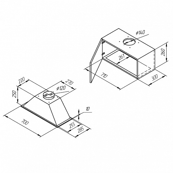 Вытяжка KUPPERSBERG INLINEA 70 LX