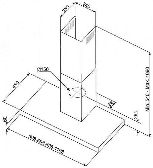 Вытяжка SMEG kat700hxe купить с доставкой по Москве и Московской области в интернет-магазине ТехноВегас