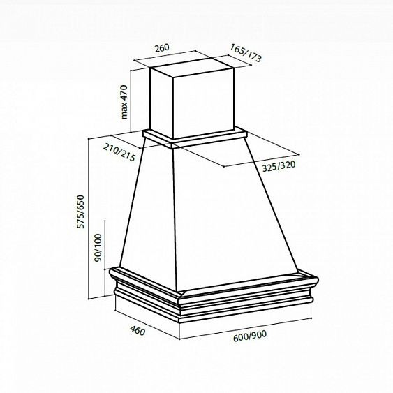 Вытяжка LEX VERONA 900 IVORY