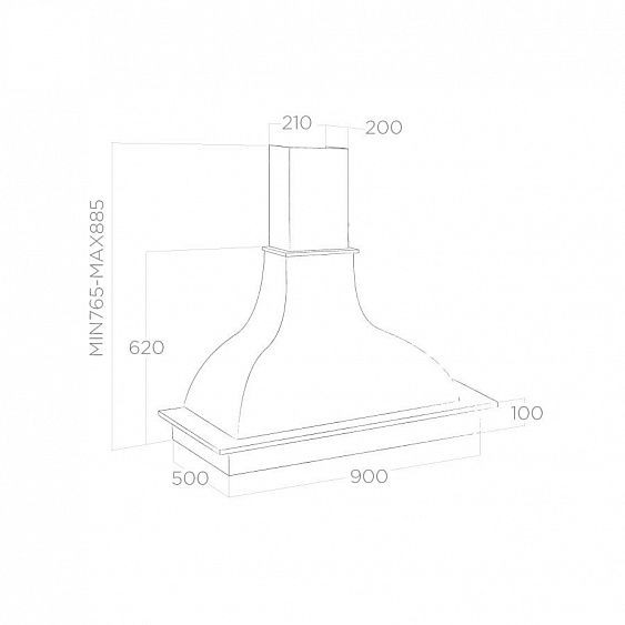 Вытяжка ELICA MEMPHIS WH/A/90 T.GREZZO (PRF0041897B) купить с доставкой по Москве и Московской области в интернет-магазине ТехноВегас