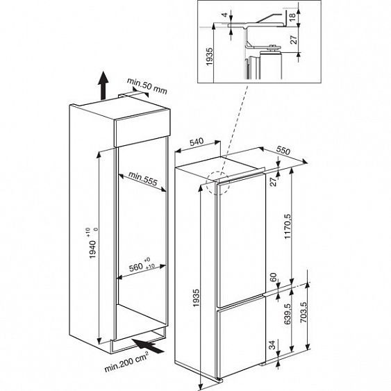 Встраиваемый холодильник WHIRLPOOL art 963 nf a+ купить с доставкой по Москве и Московской области в интернет-магазине ТехноВегас
