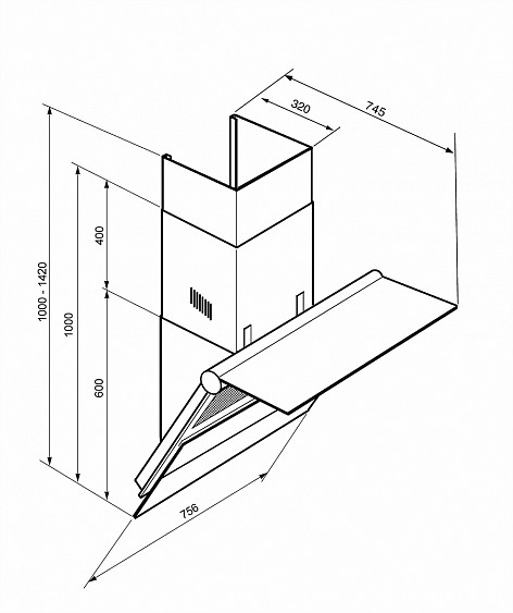 Вытяжка SMEG KTS75NCE2