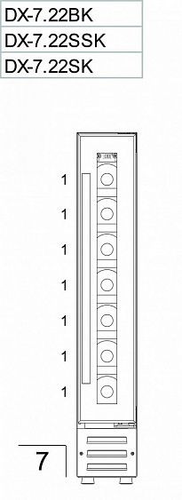 Винный шкаф DUNAVOX  exclusive dx-7.22bk