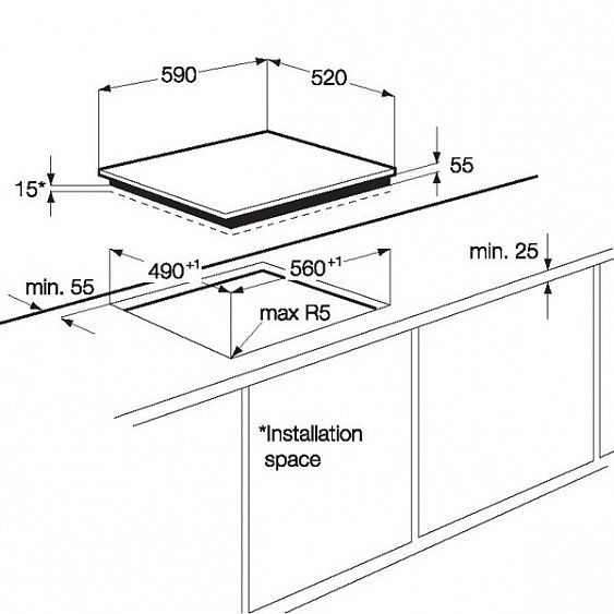 Поверхность ELECTROLUX ehi 6732 fok