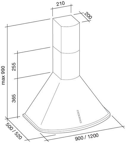 Вытяжка FALMEC futura export parete 90 ix (600) купить с доставкой по Москве и Московской области в интернет-магазине ТехноВегас