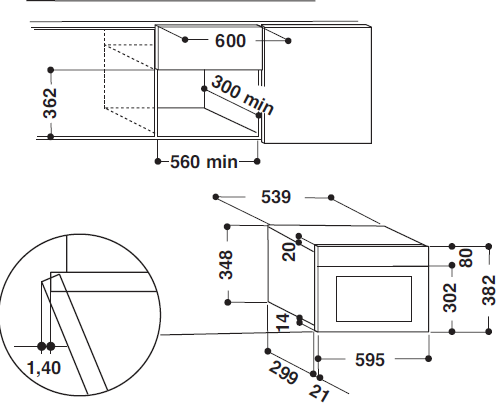 Встраиваемая микроволновая печь Whirlpool W7 MN840 купить с доставкой по Москве и Московской области в интернет-магазине ТехноВегас