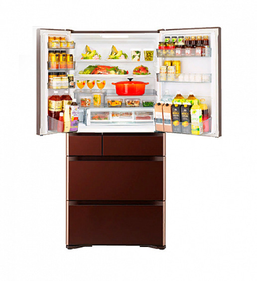 Холодильник  HITACHI R-G 690 GU XT (Crystal Brown) купить с доставкой по Москве и Московской области в интернет-магазине ТехноВегас
