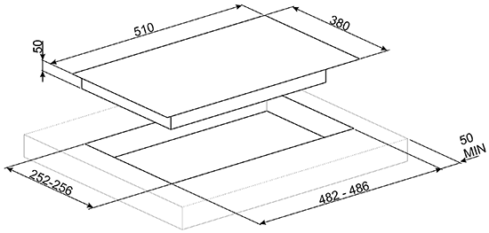 Газовая варочная панель Smeg PV632CNR