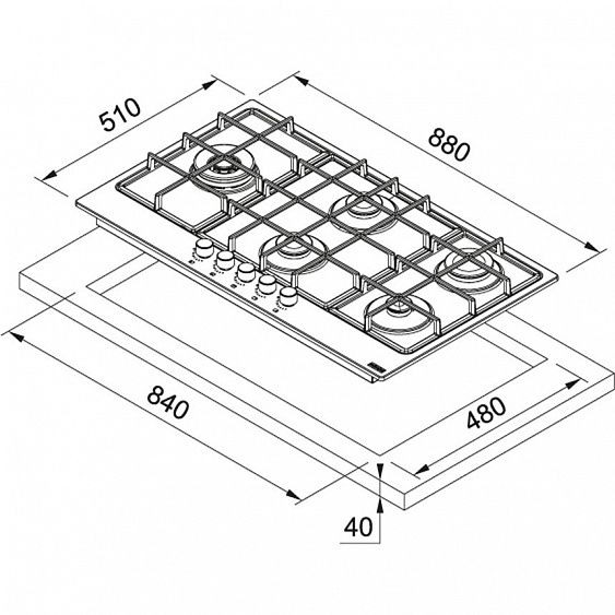 Варочная поверхность FRANKE FHSM 905 4G DCL XS C нержавеющая сталь купить с доставкой по Москве и Московской области в интернет-магазине ТехноВегас