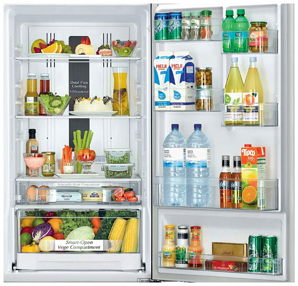 Холодильник HITACHI R-B 502 PU6 GS серебристое стекло купить с доставкой по Москве и Московской области в интернет-магазине ТехноВегас