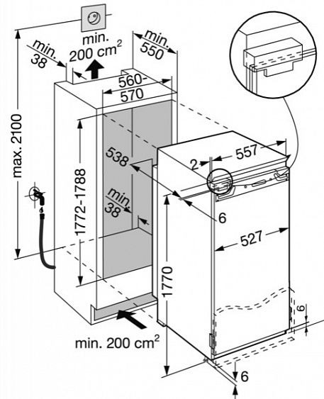 Встраиваемая морозильная камера LIEBHERR sign 3566 купить с доставкой по Москве и Московской области в интернет-магазине ТехноВегас